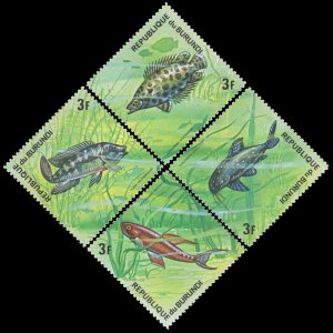 Burundi 1974 Sc 451a-d Fish CV $4