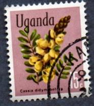 Uganda Scott #117 15c Flowers,Cassia Didymobotrya (1969) CTO NH