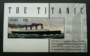 *FREE SHIP Guyana Titanic 2013 Sinking Ship Movie Transport Vehicle (ms) MNH