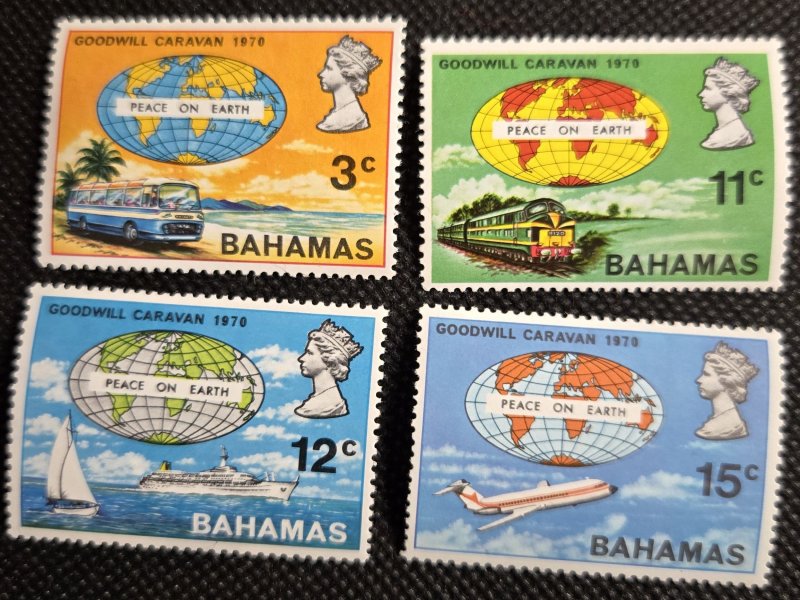 Bahamas, 1970, Goodwill Caravan, set of 4,  #303-06, MNH, SCV$6.10
