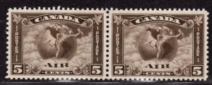 $Canada Sc#c2 M/LH/VF-XF, OG-sound pair stamps, Cv. $150