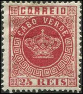 Portuguese Cape Verde SC# 4 Portuguese Crown 25r MH