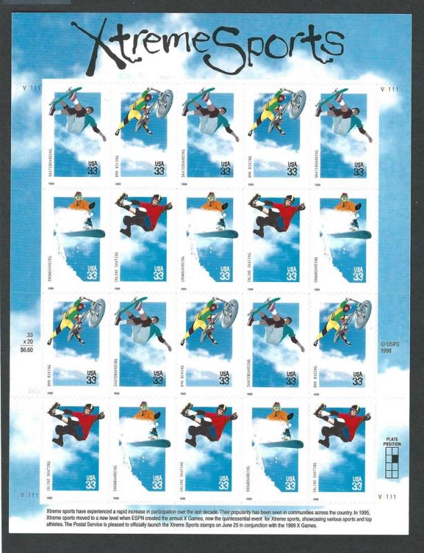 United States Sheet mnh SC  3324