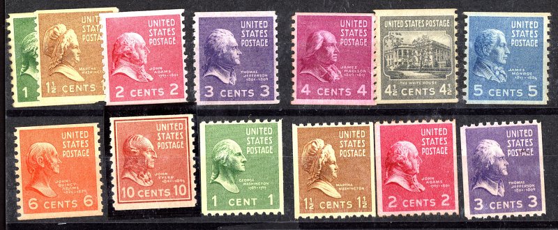 U.S. #839-51 MINT OG HR