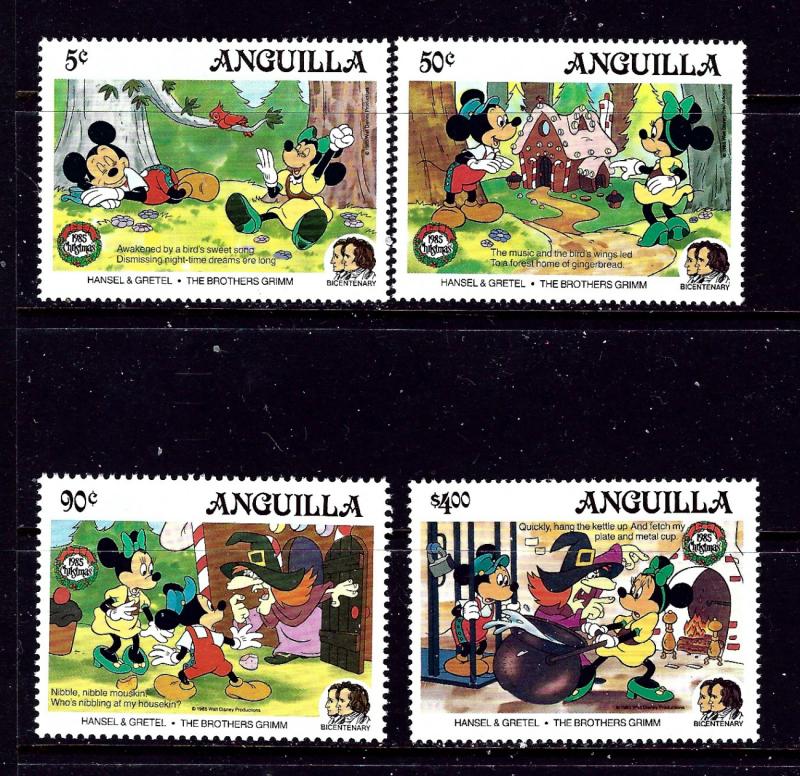 Anguilla 648-51 MNH 1985 Christmas (Disney Characters)