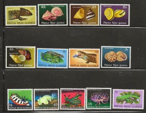 AUSTRALIA. PAPUA NEW GUINEA   SC #  478-81. 482-5. 549-53  MNH