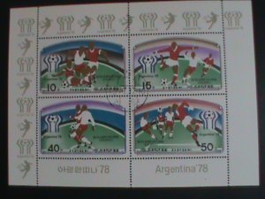 ​KOREA STAMP:1978  ARGENTINA'78 WORLD CUP SOCCER CTO MINI SHEET