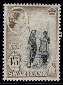 SWAZILAND QEII SG60, 1s 3d black & sepia, LH MINT. 