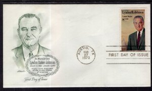 US 1503 Lydon B Johnson Artmaster U/A FDC