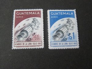 Guatemala 1969 Sc 444-5 space set MNH