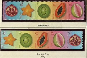 SCOTT(4253-57)(4258-62) TROPICAL FRUITS 10  STAMPS MNH & 1 MNH DUMPSTER HOARD