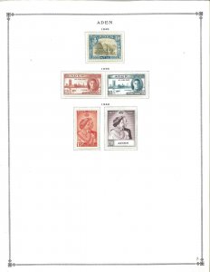 Aden 1937-1963 M & U in Mounts on Scott International Pages.