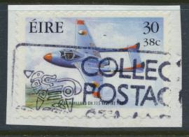 Ireland Eire SG 1370 self adhesive on piece Used Aircraft Military Aviation  ...