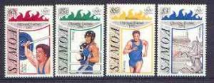 Samoa 1992 Barcelona Olympic games perf set of 4 unmounte...