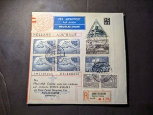 1934 Netherlands Airmail Special Flight Cover Amsterdam Round Trip via Australia