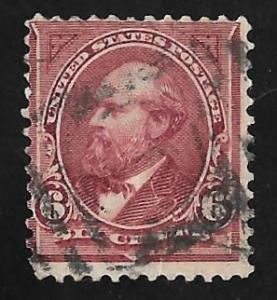 282  6 cents Garfield, Lake Stamp used F