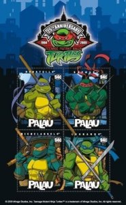 Palau 2009 - Teenage Mutant Ninja Turtles - Sheet of 4 Stamps - Scott #954 - MNH