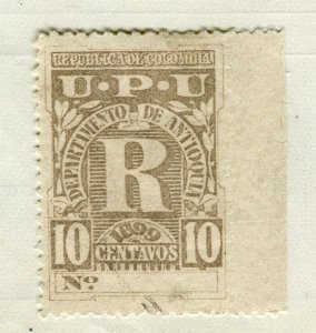 COLOMBIA; ANTIOQUIA 1899 early Bolivar Registered issue Mint 10c. value
