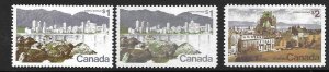 Canada   599-601   1973   $1  x 2 and $2   XF  NH