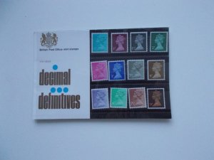 1971 Machin Definitives 1/2p to 9p Presentation Pack no 26 Original Cellophane