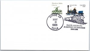 US SPECIAL EVENT COVER A CENTURY OF PROGRESS AT BAKER LOUISIANA RAILROADS 1988 B