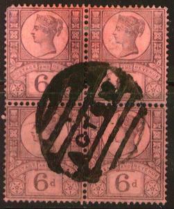 Great Britain, Scott 119, Used Block of 4,