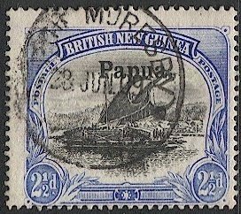 PAPUA NEW GUINEA 1907 Sc 22, Used VF 2-1/2d  SOTN  PORT MORESBY postmark/cancel