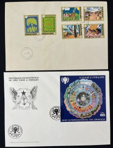Guinee S. Tome & Principe Haiti Israel Chile ART Sheets Covers Used DA209