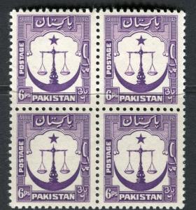 PAKISTAN;  1948 early pictorial issue MINT MNH Unmounted 6p. BLOCK