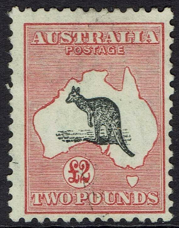 AUSTRALIA 1931 KANGAROO 2 POUNDS WMK C OF A USED 