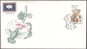 #2002 Wyoming Birds - Flowers Bittings FDC