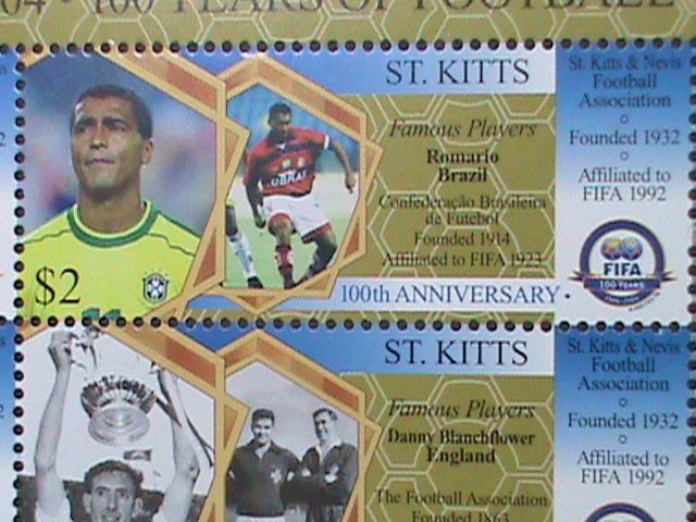 ST.KITTS 2004-SC#602 CENTENARY OF FOOT BALL MNH S/S SHEET-VERY FINE VERY FINE