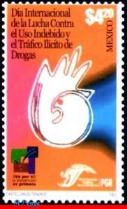 2229 MEXICO 2001 DAY AGAINST ILLEGAL DRUGS, ANTI DRUGS,  HEALTH, MI# 2924, MNH