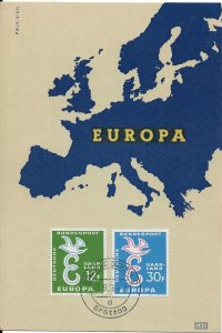 SAAR 1958 Europa Issue FDC, Sc #317-318 (49079)