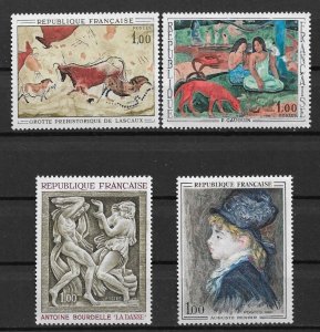 1968 France 1204-7 complete Art set of 4 MNH