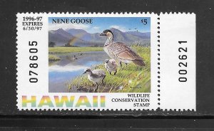 Hawaii 1996 MNH Wildlife Conservations Stamp Nene Goose Single