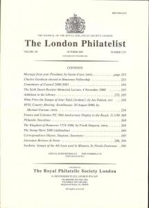The London Philatelist: Vol. 109, Number 1279,