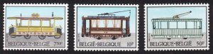 Belgium #1135-37 trains MNH
