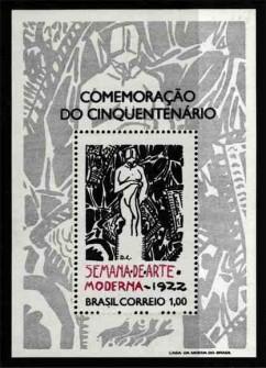 Brazil #	1222 s/sheet F-VF Mint NH ** Modern Art Poster