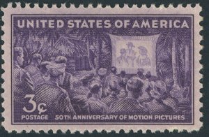 US 926 3 cent Motion Picture Issue; MNH -- See details and scans