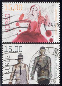 Norway - 2013 set of 2 used stamps #1694-5 cv $ 5.00 Lot #693