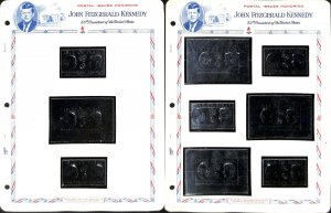 Pabay Isle Stamp Collection on 5 White Ace Pages, John Kennedy, Foils
