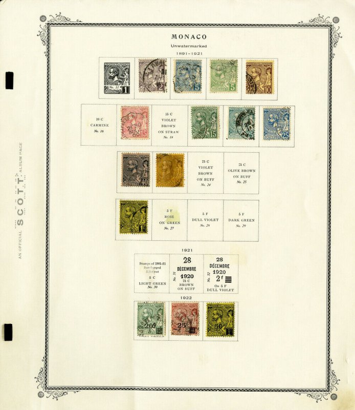 Monaco Massive High Value Stamp Collection