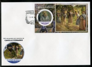 GUINEA-BISSAU 2023 120th MEMORIAL ANN OF CAMILLE PISSARRO PAINTINGS S/SHEET FDC