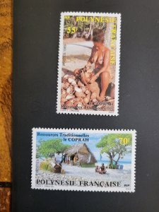 Stamps French Polynesia Scott #505-6 nh