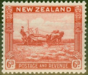 New Zealand 1936 6d Scarlet SG585 V.F MNH