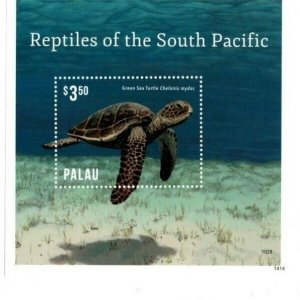 Palau - 2014 - Reptiles of the South Pacific - Souvenir Sheet - MNH