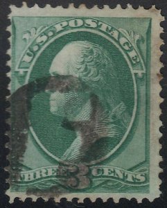 Scott # 147 3c Washington Fancy Cancel Very Unusual F