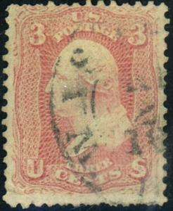 U.S. #64 Used with Weiss Cert Cat$700