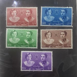 IRAN Stamps 1939 royal wedding Mohammad Reza Shah & Fausia Mint MLH CV$38